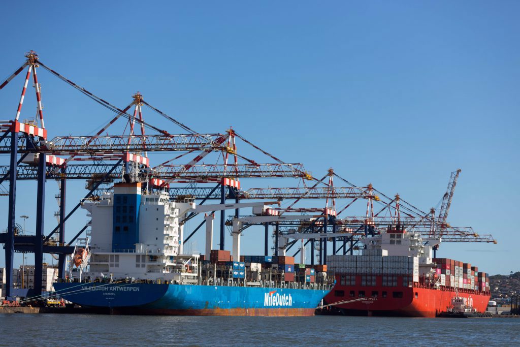 Containers ships at Durban Port